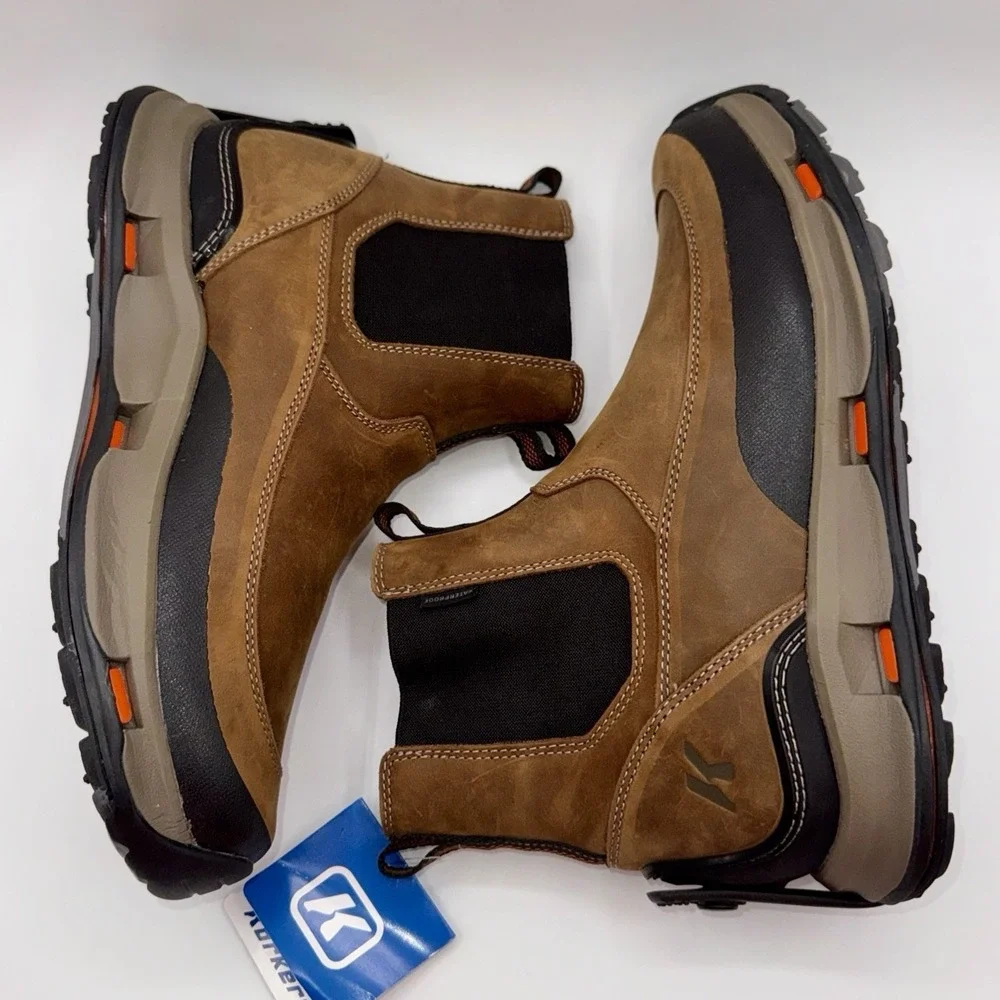 Korkers Alpine Trailtrac Boots Men's Size 11.5 Brown Waterproof Leather